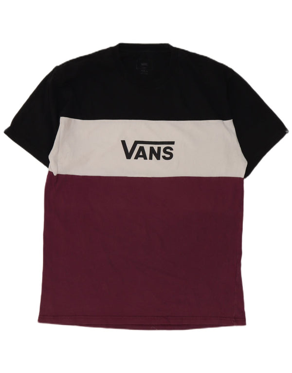Vans Hombre Camiseta gráfica Top Large Multicolor Colorblock Algodón