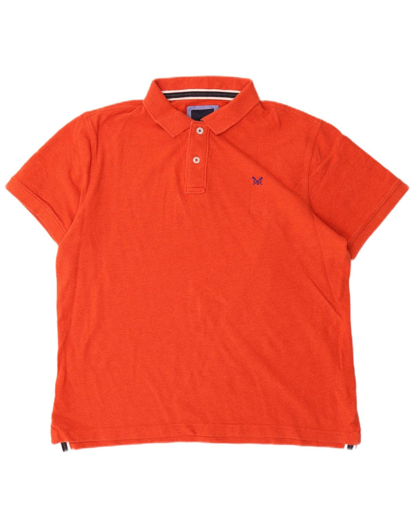 Crew Clothing Polo para hombre de algodón naranja grande