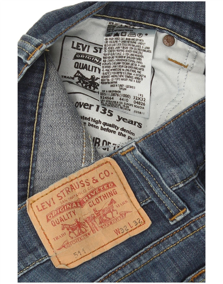 Levi's Hombre 511 Slim Jeans W32 L32 Algodón Azul