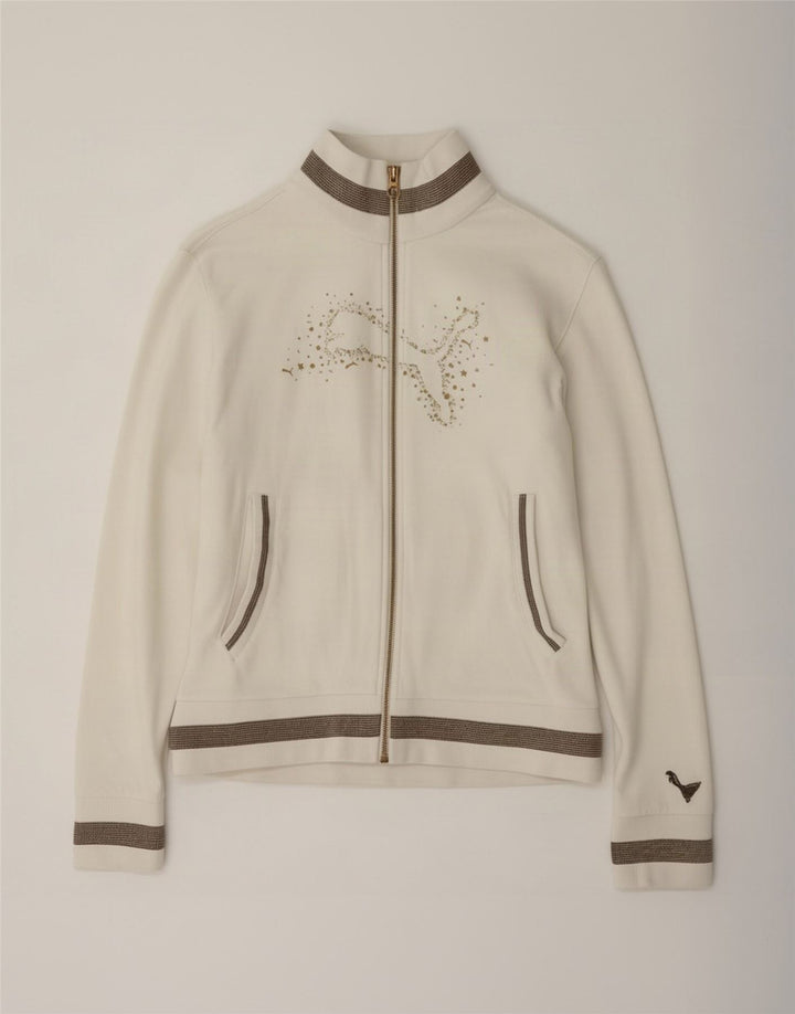 Puma Chaqueta de chándal gráfica para mujer UK 40 Medium White Colourblock