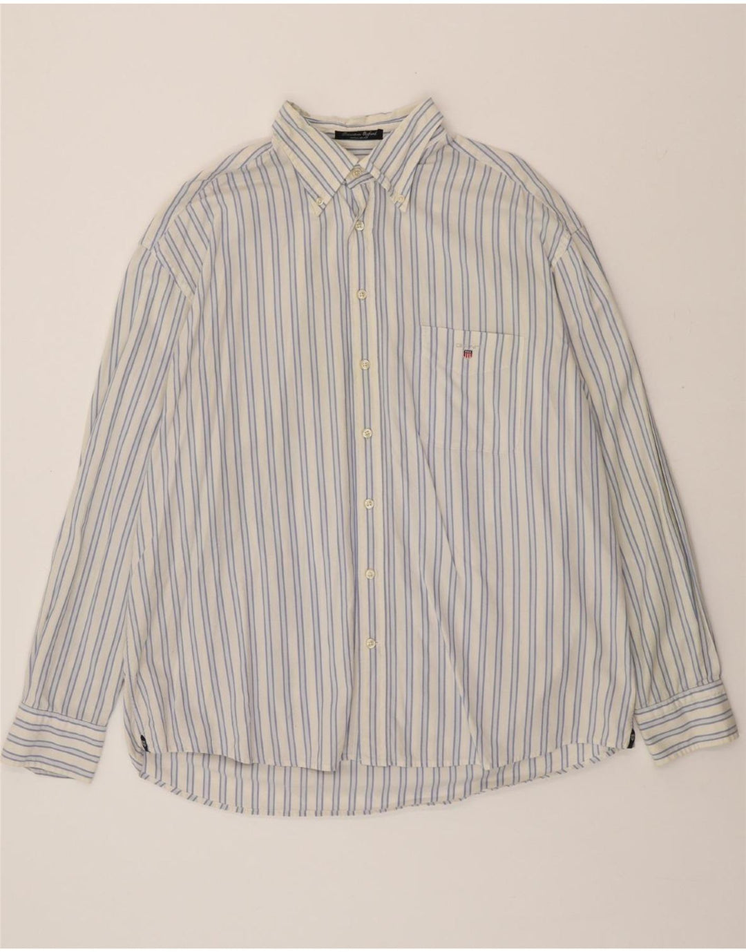 GANT Mens Shirt XL Blue Striped Cotton Vintage Gant and Second-Hand Gant from Messina Hembry 