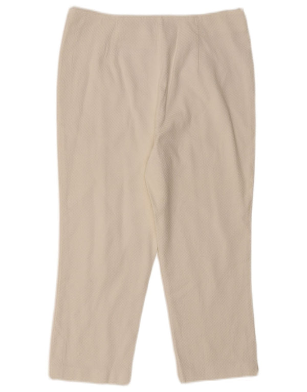 Luisa Spagnoli Pantalones Capri para Mujer IT 44 Medium W30 L21 Algodón Blanco