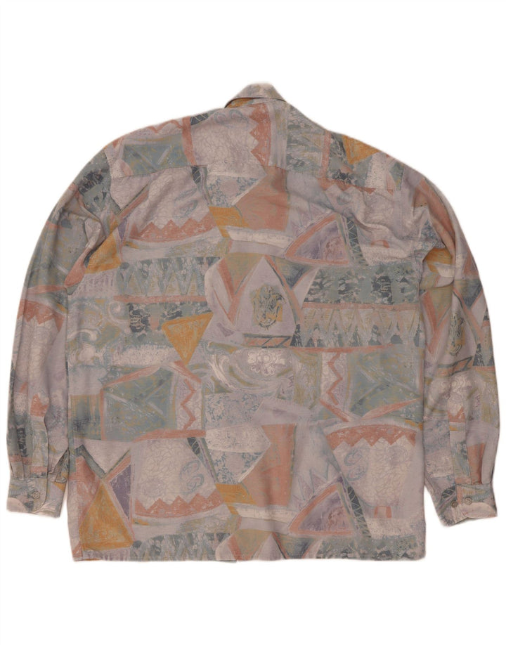 Conte Massimo Camisa con estampado abstracto para hombre Talla 40 Mediana Multicolor