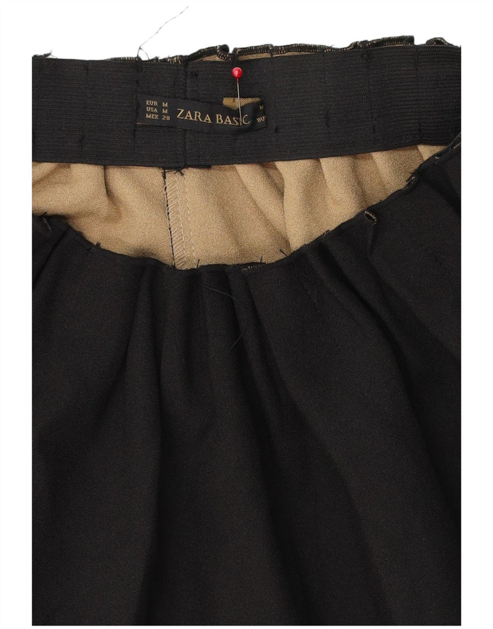 Zara Mujer Falda Acampanada Mediana W28 Negro