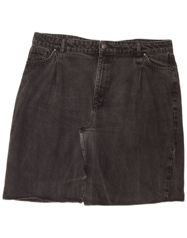 John Lewis Falda vaquera para mujer UK 18 XL W38 Algodón negro