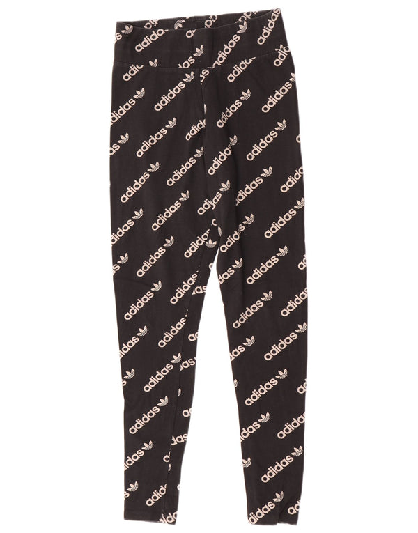 Adidas Leggings gráficos para mujer Reino Unido 12 Algodón negro mediano