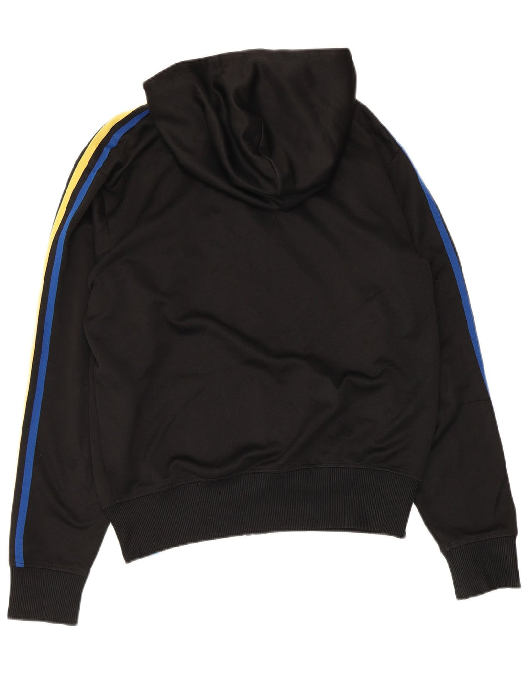 Adidas Hombre Zip Sudadera Con Capucha Suéter Mediano Negro Poliéster