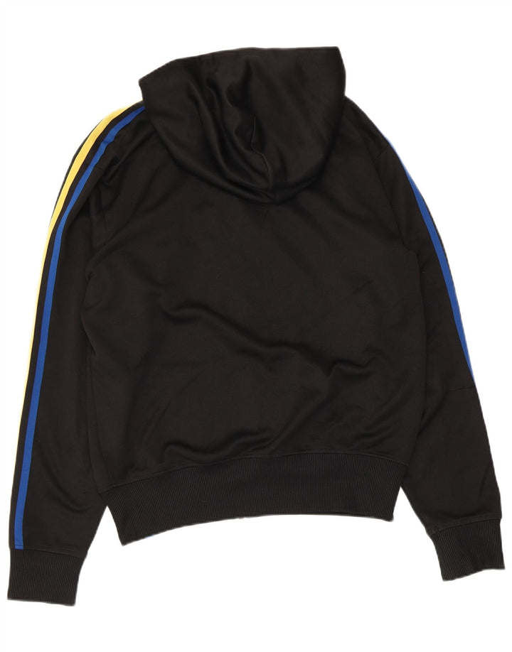 Adidas Hombre Zip Sudadera Con Capucha Suéter Mediano Negro Poliéster