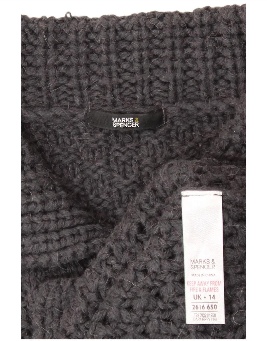Marks & Spencer Suéter Cárdigan para Mujer Reino Unido 44 Acrílico Gris Medio