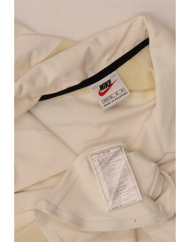Nike Polo para mujer US 8/10 Medio Blanco Colorblock Poliéster