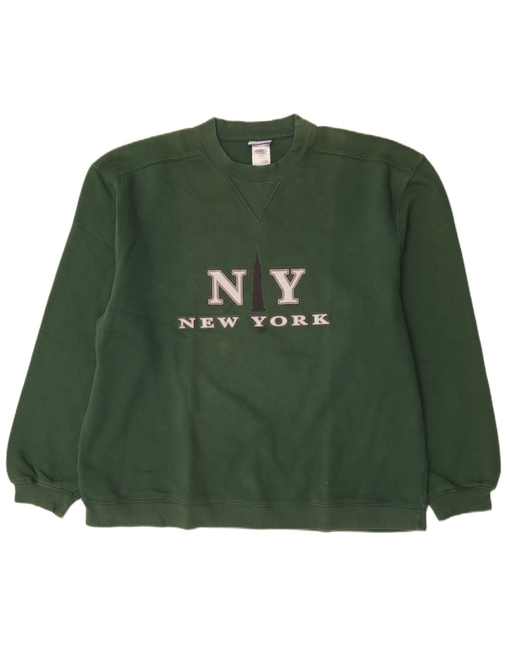 Reebok Sudadera gráfica para hombre Jumper 2XL Algodón verde