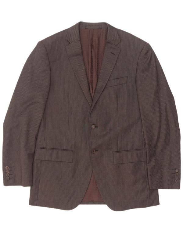 Marks & Spencer Chaqueta tipo blazer de 2 botones para hombre Reino Unido 40 Gris medio Rayas diplomáticas