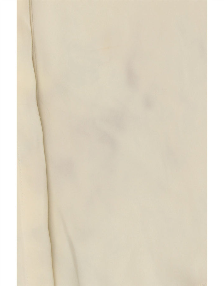 Camisa Blusa de Mujer Zara UK 6 XS Blanco Roto Poliéster
