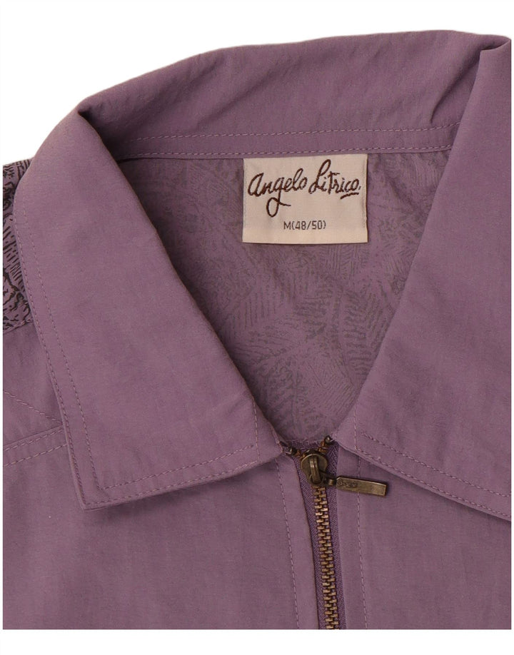 ANGELO LITRICO Mens Graphic Pullover Shirt Size 48/50  Medium Purple