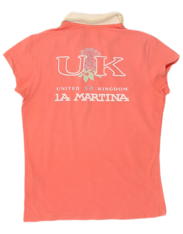 La Martina Polo gráfico para mujer UK 44 Algodón color block rosa grande