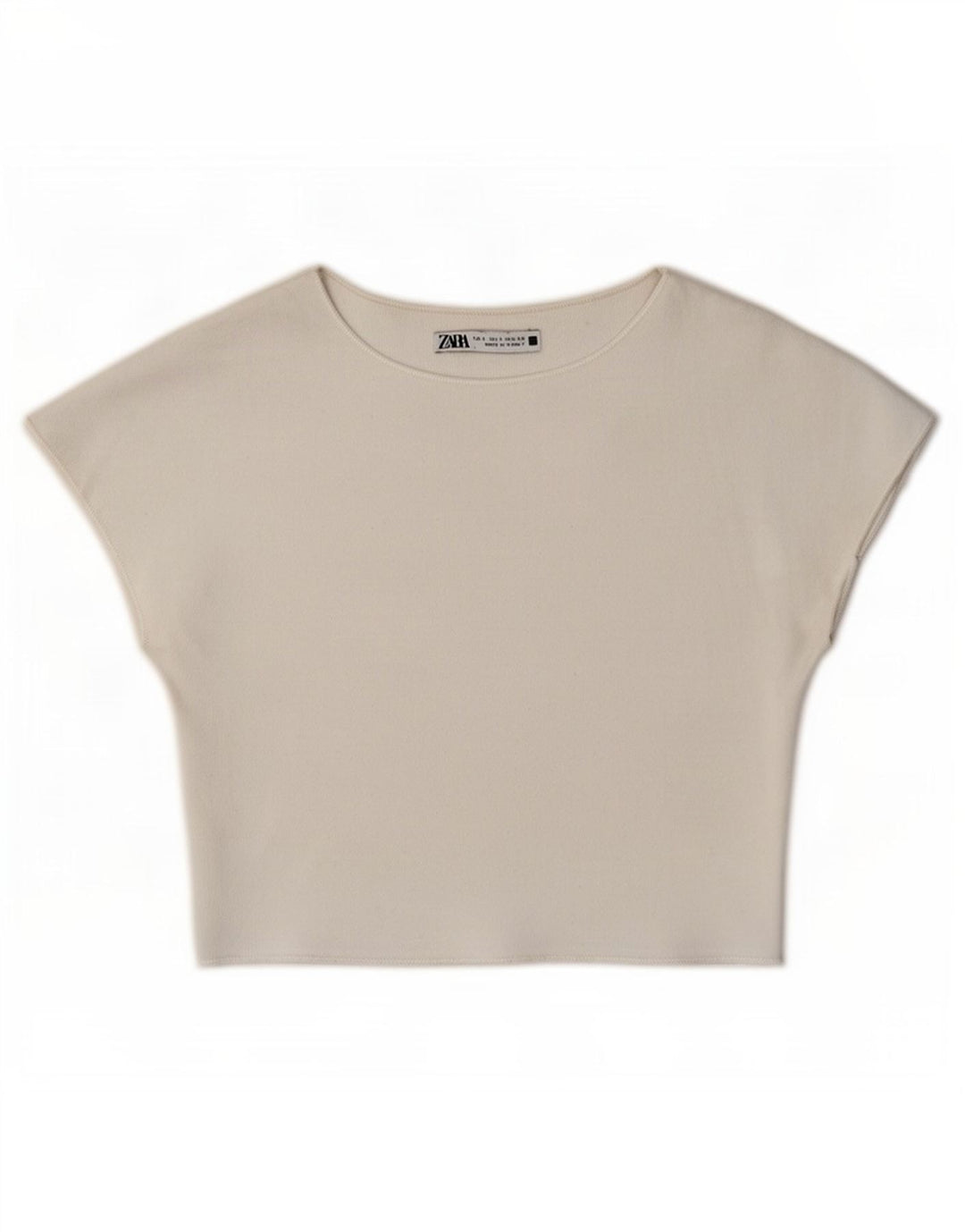 Zara Mujer Crop Batwing Blusa Top UK 8 Small Blanco