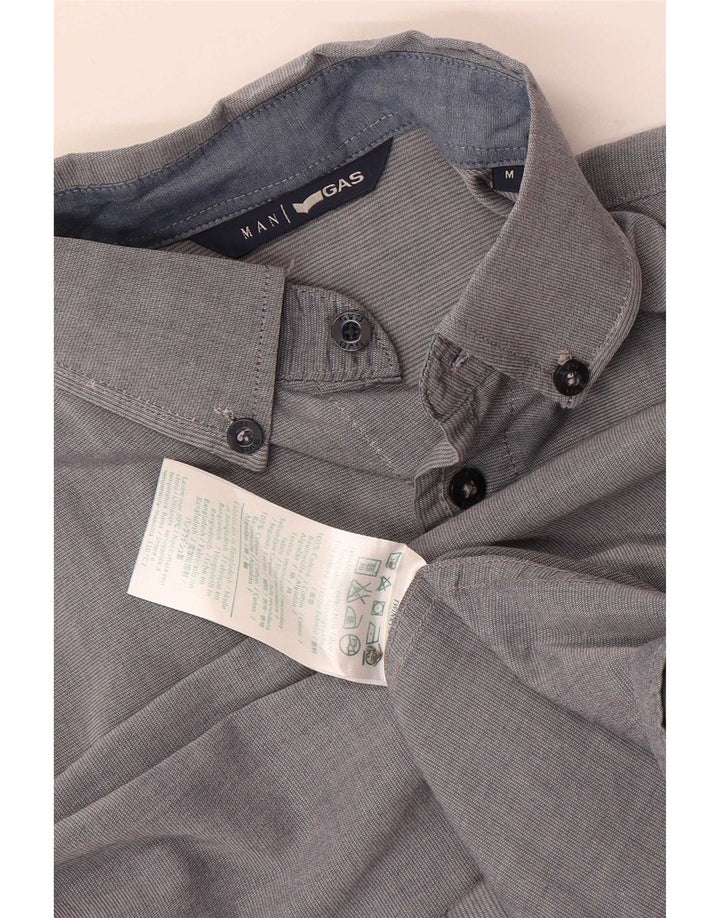 Camisa Gas Hombre Algodón Gris Medio