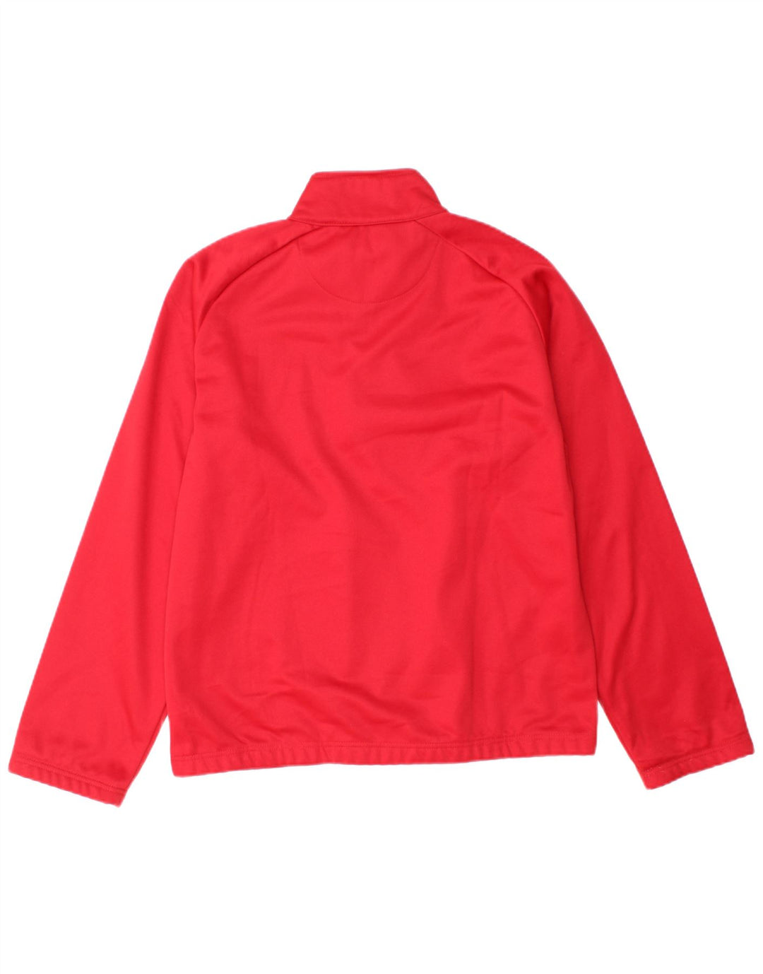 KAPPA Hombre Zip Neck Jersey Chándal Top Medio Rojo Poliéster