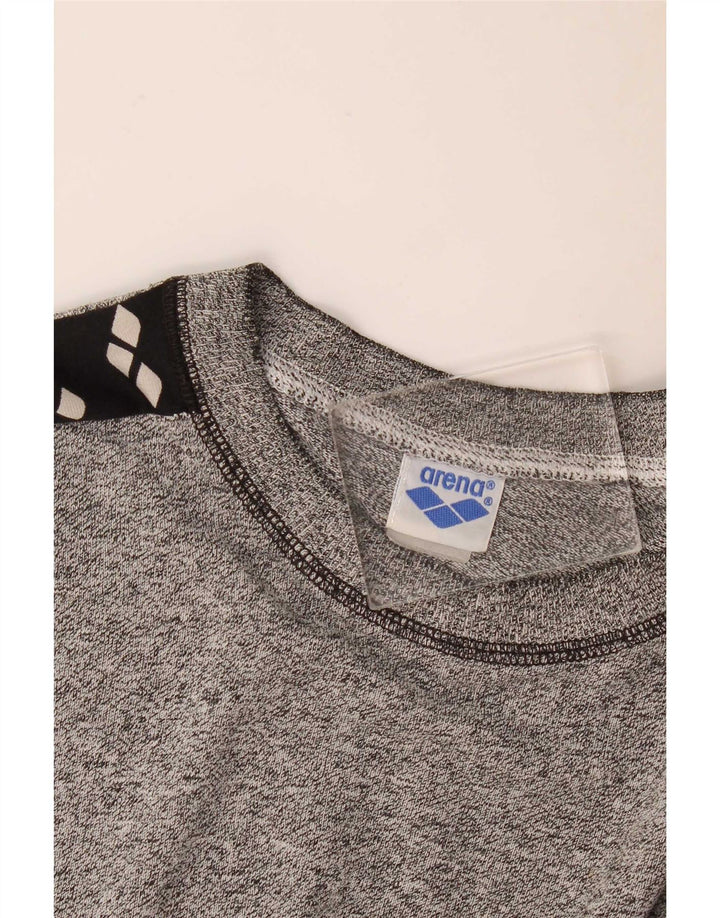 Arena Camiseta gráfica para hombre Top grande gris color block