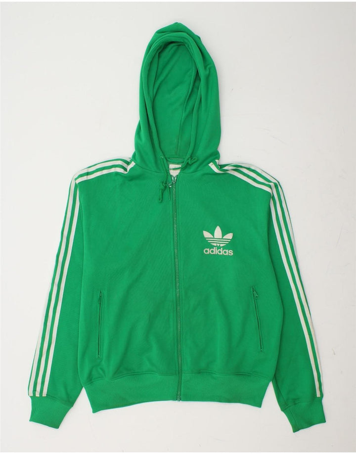 ADIDAS Sudadera con capucha y cremallera para hombre XL Algodón verde