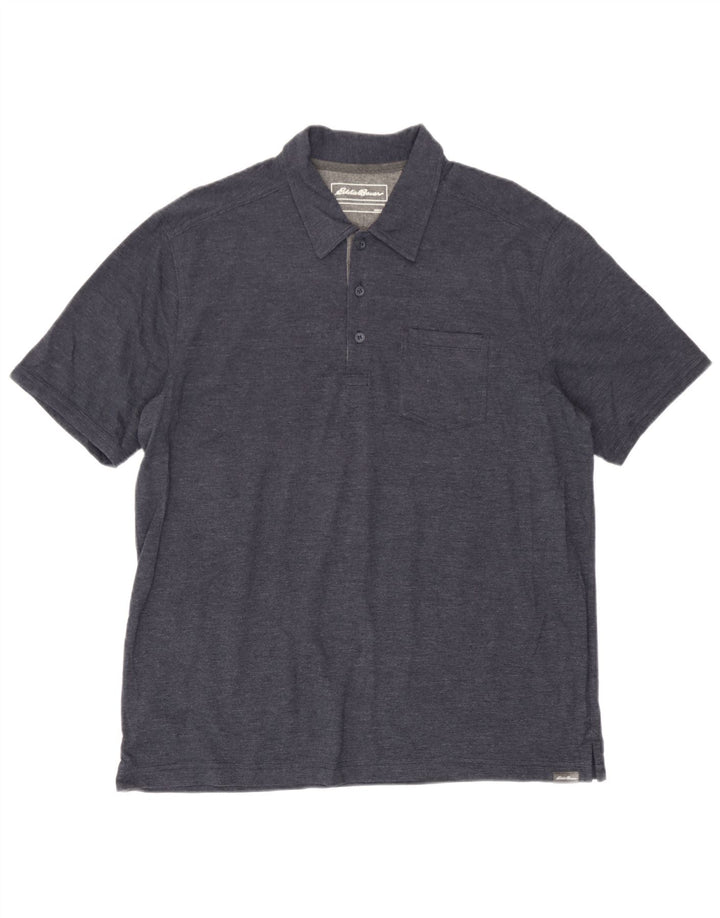 Eddie Bauer Polo para hombre grande azul marino algodón