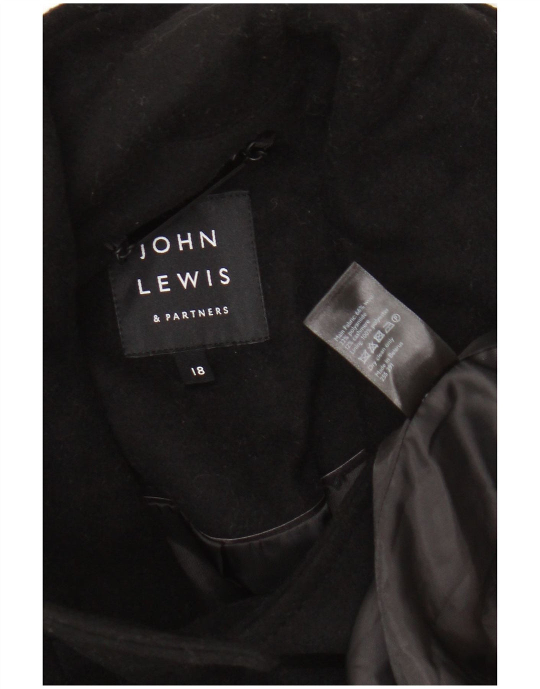 John Lewis Chaquetón extragrande para mujer UK 18 XL Lana negra