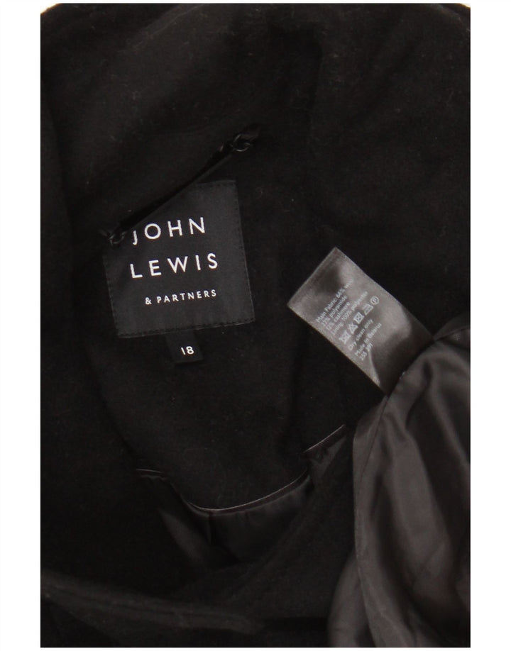 John Lewis Chaquetón extragrande para mujer UK 18 XL Lana negra