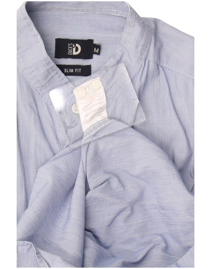 Dack's Camisa ajustada para hombre de algodón azul medio