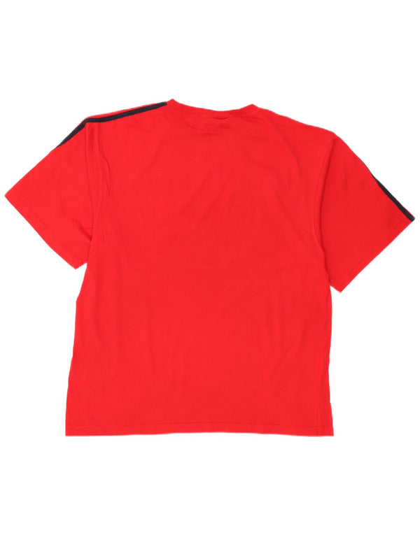 Camiseta vintage para hombre Top XL Algodón rojo