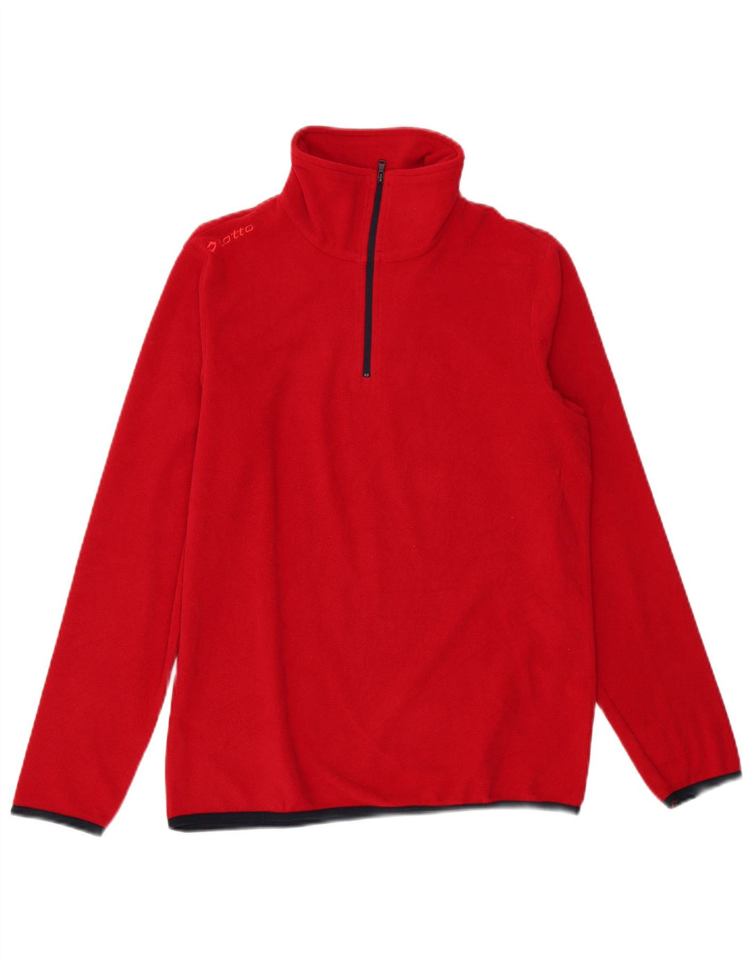 Lotto Jersey Polar Con Cremallera Y Cuello Para Hombre XS Poliéster Rojo