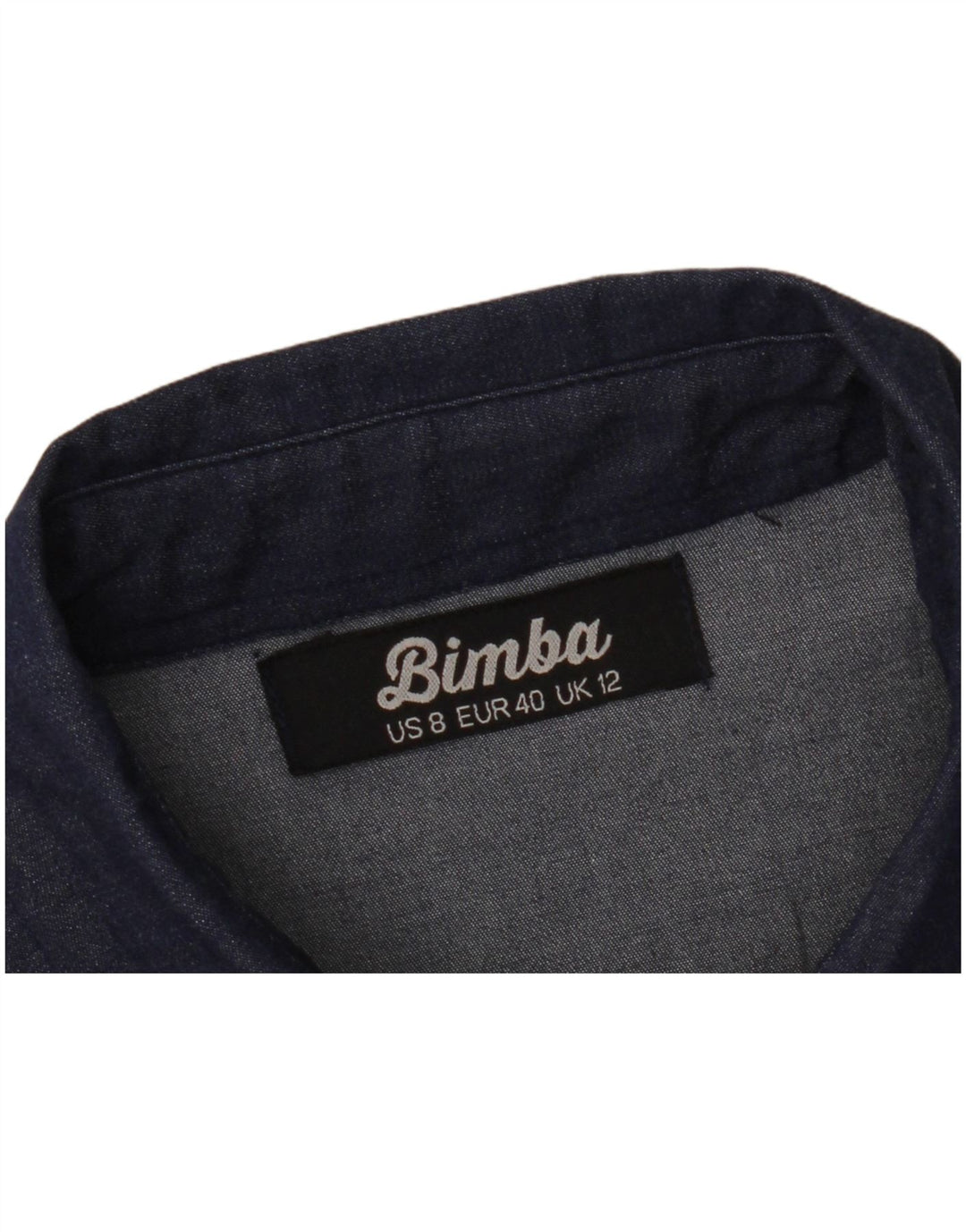 VINTAGE Vestido de mezclilla sin mangas para mujer Reino Unido 12 Azul marino medio