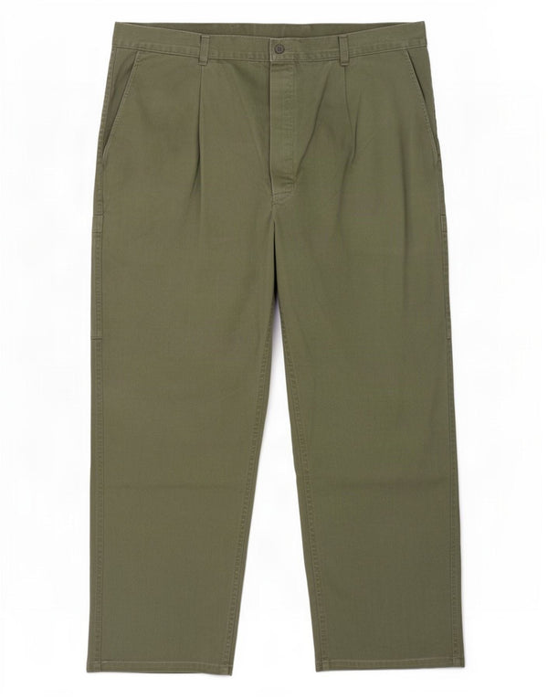 Vintage Mens Pegged Cargo Trousers IT 54 2XL W36 L27 Green Cotton