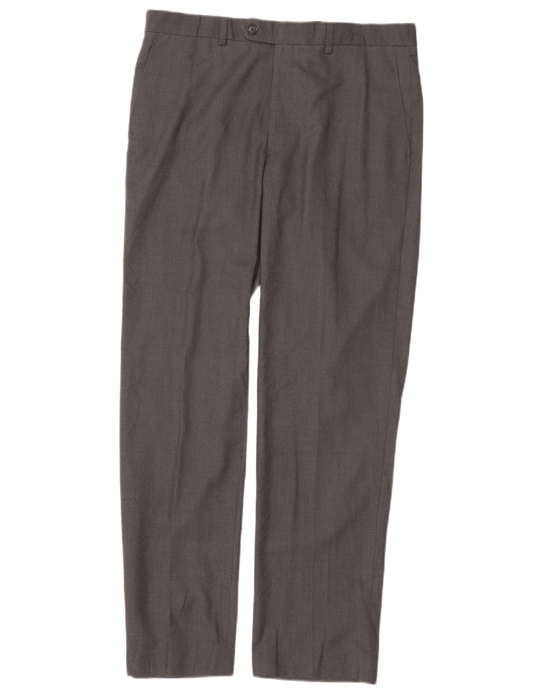 RALPH LAUREN Pantalón de traje recto para hombre W34 L32 Poliéster gris