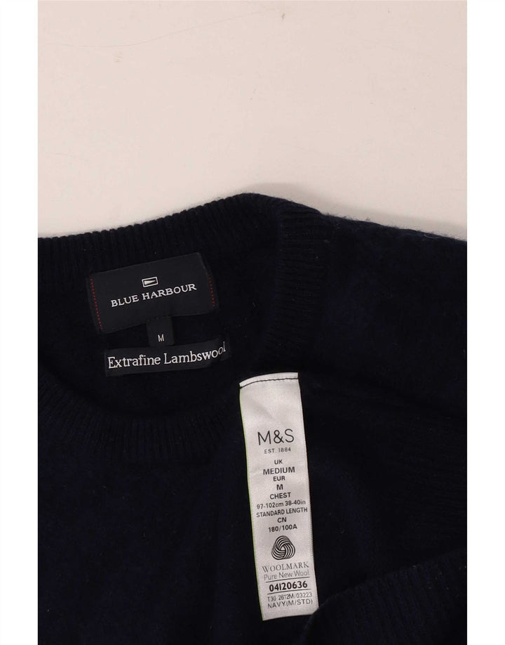Marks & Spencer Suéter tipo jersey con cuello redondo en azul Harbor para hombre Azul marino mediano