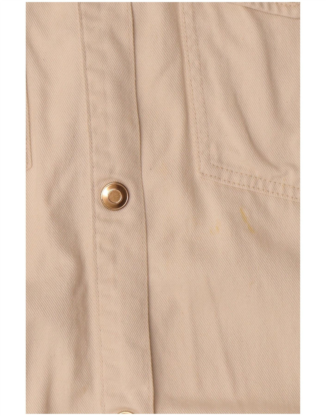 Zara Mujer Chaqueta Bomber UK 10 Pequeña Algodón Blanco Roto