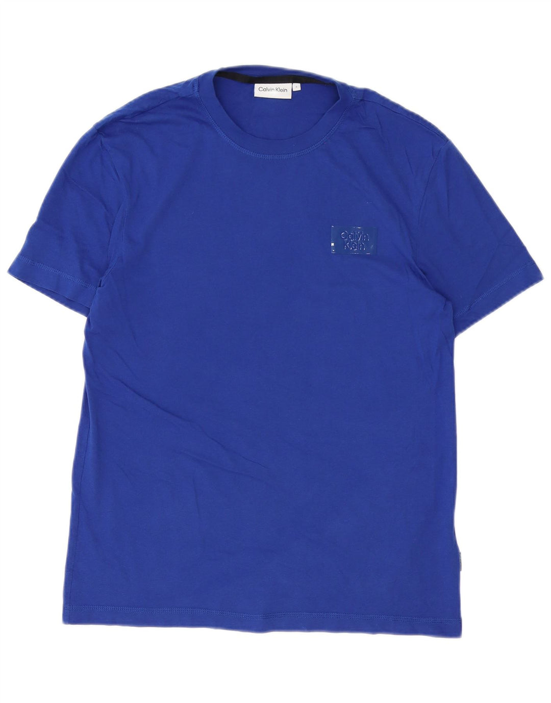 Calvin Klein - Camiseta para hombre, talla pequeña, algodón azul
