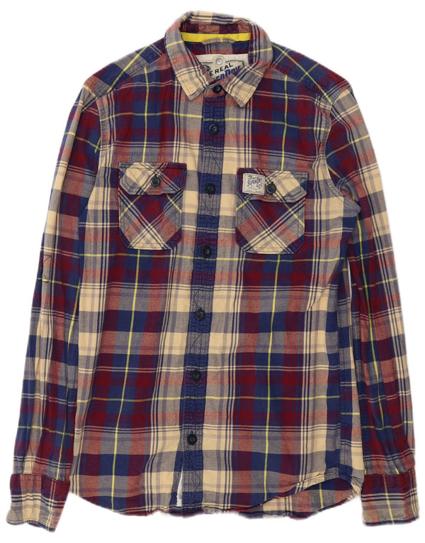 Superdry Camisa De Franela De Algodón Con Cuadros Multicolores Pequeños