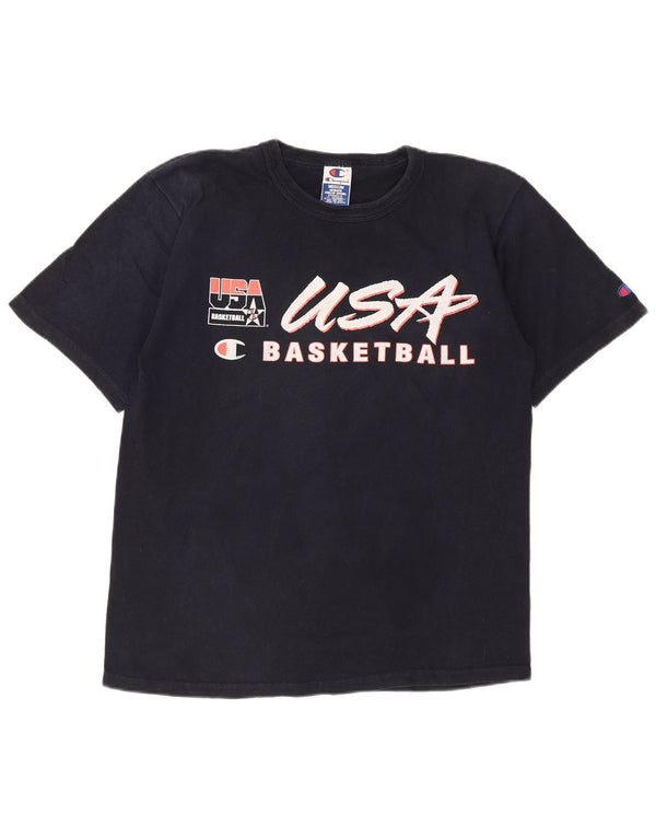 Champion Camiseta Gráfica Para Hombre Top Medium Azul Marino Algodón