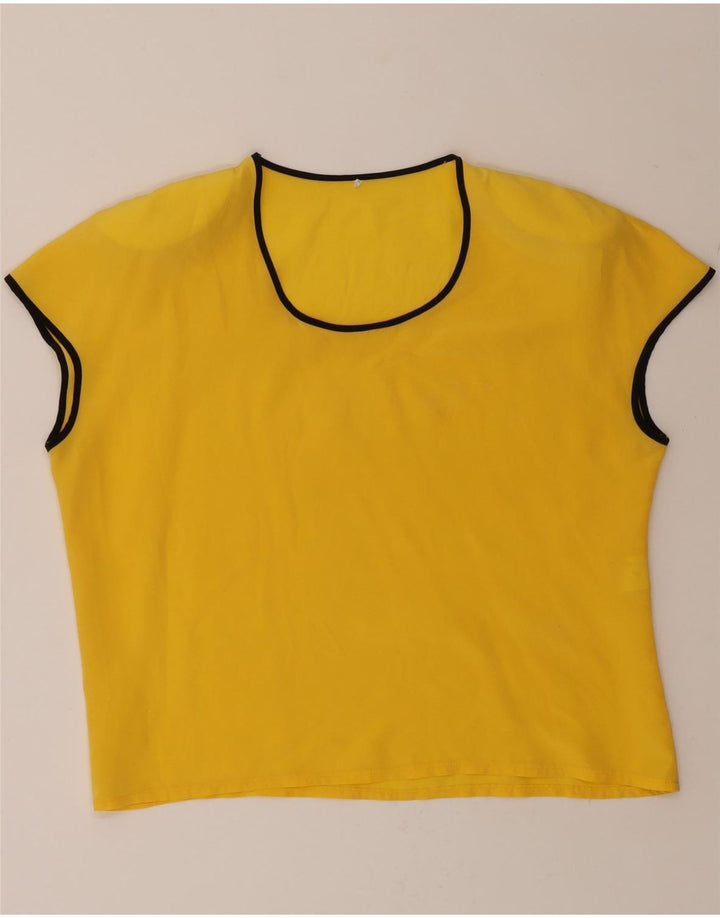 VINTAGE Womens Blouse Top IT 46 Large Yellow Vintage Vintage and Second-Hand Vintage from Messina Hembry 