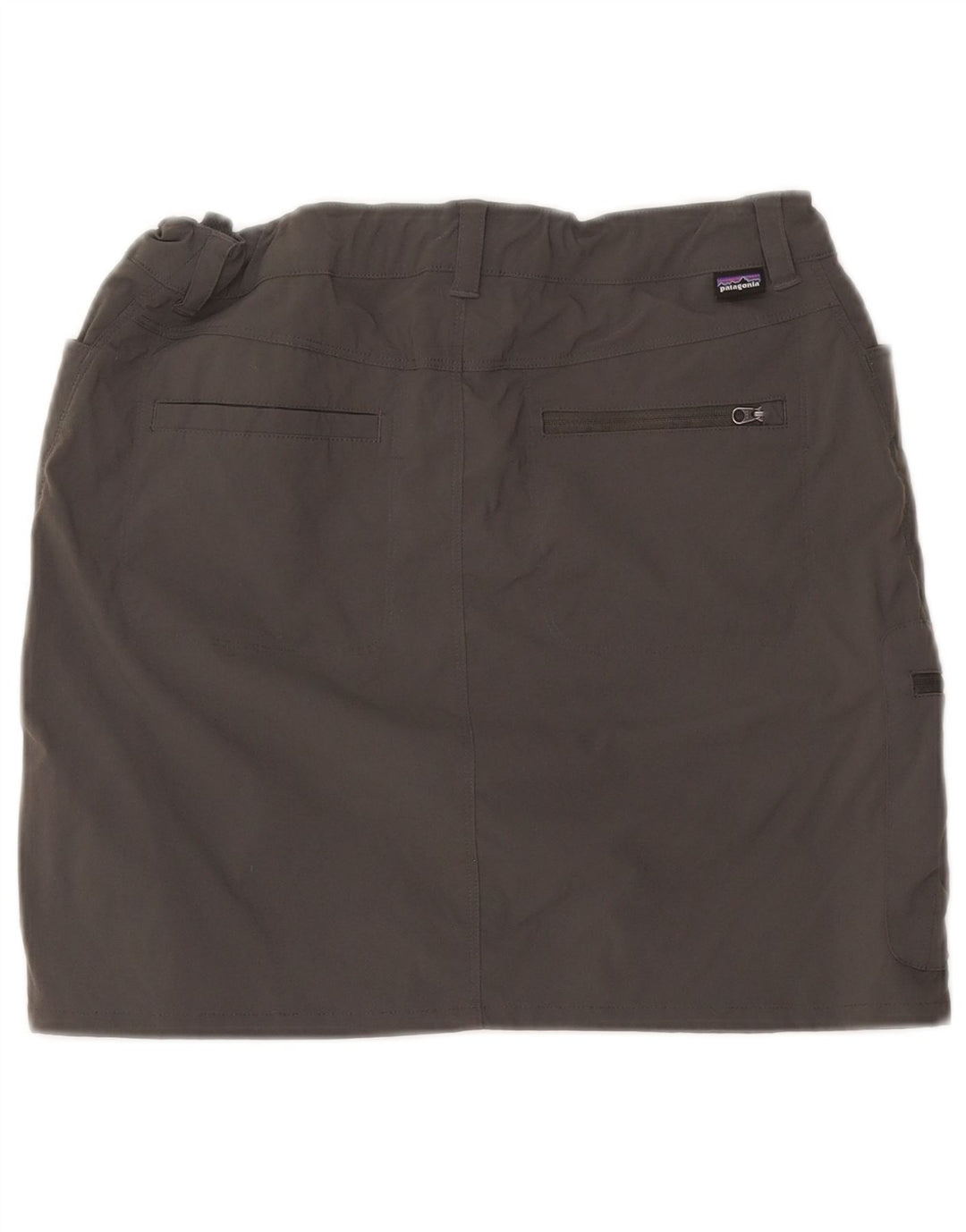 Patagonia Mujer Falda Cargo US 8 Mediana W34 Gris Nylon