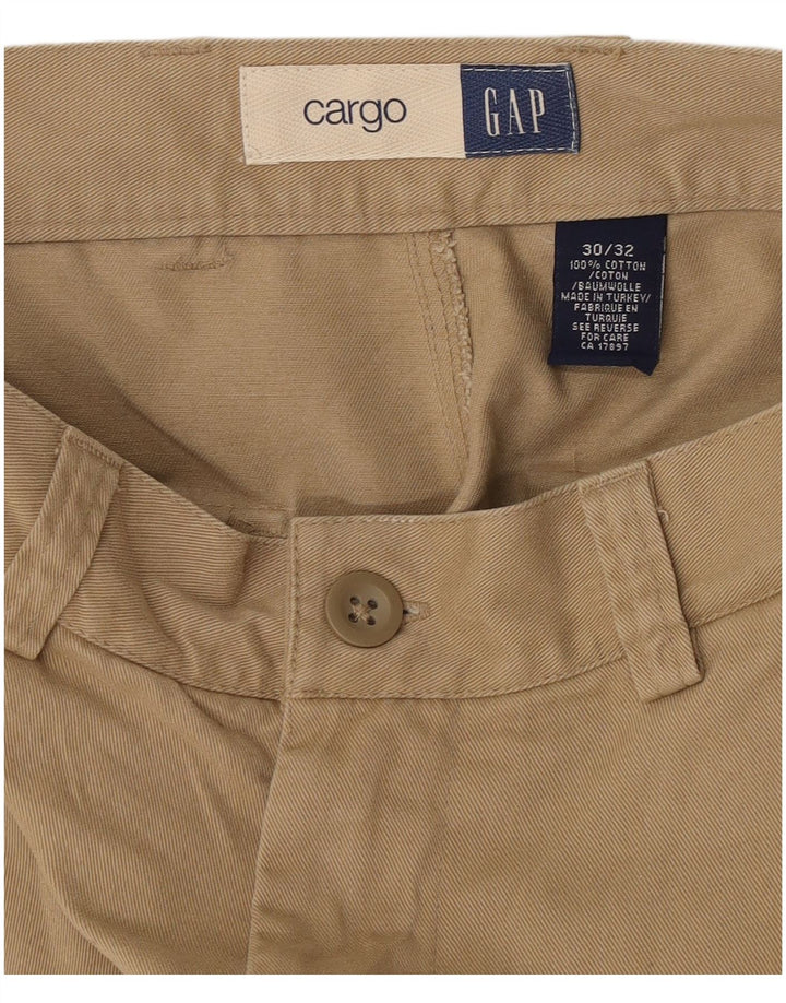 Pantalones cargo rectos para hombre Gap W30 L32 Algodón beige