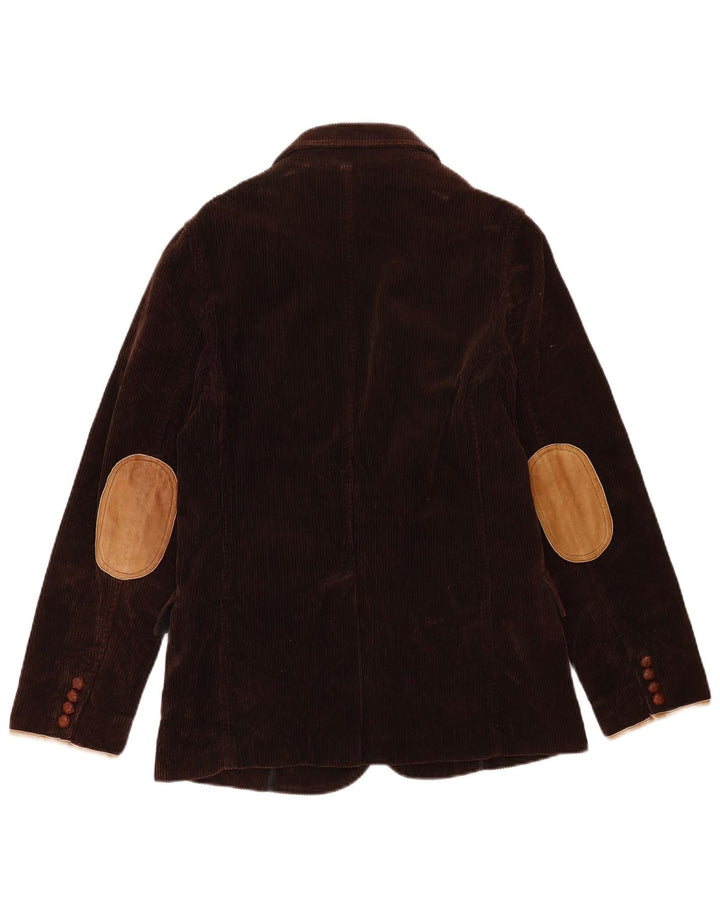 Ralph Lauren Chaqueta Blazer de 3 Botones para Mujer US 10 Grande Marrón Colorblock