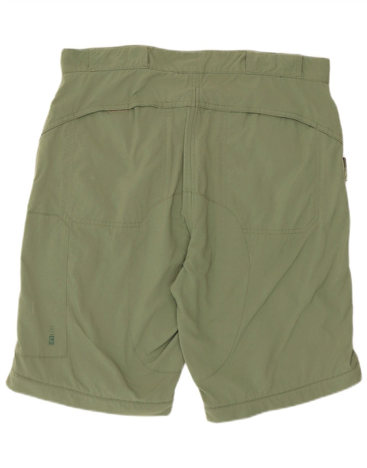 Vintage hombres cargo pantalones cortos grandes W34 verde