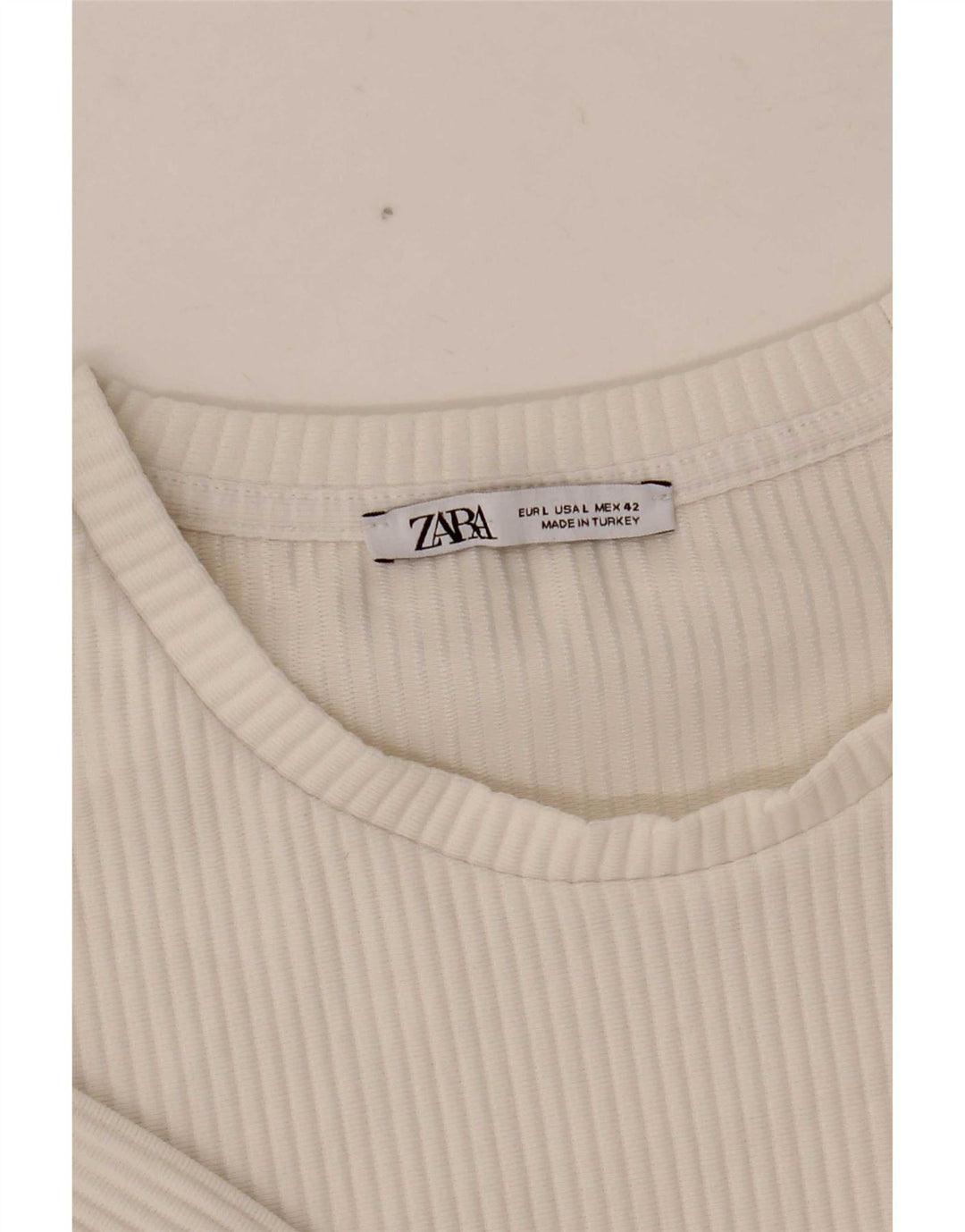 Zara Hombre Camiseta Top Grande Blanco