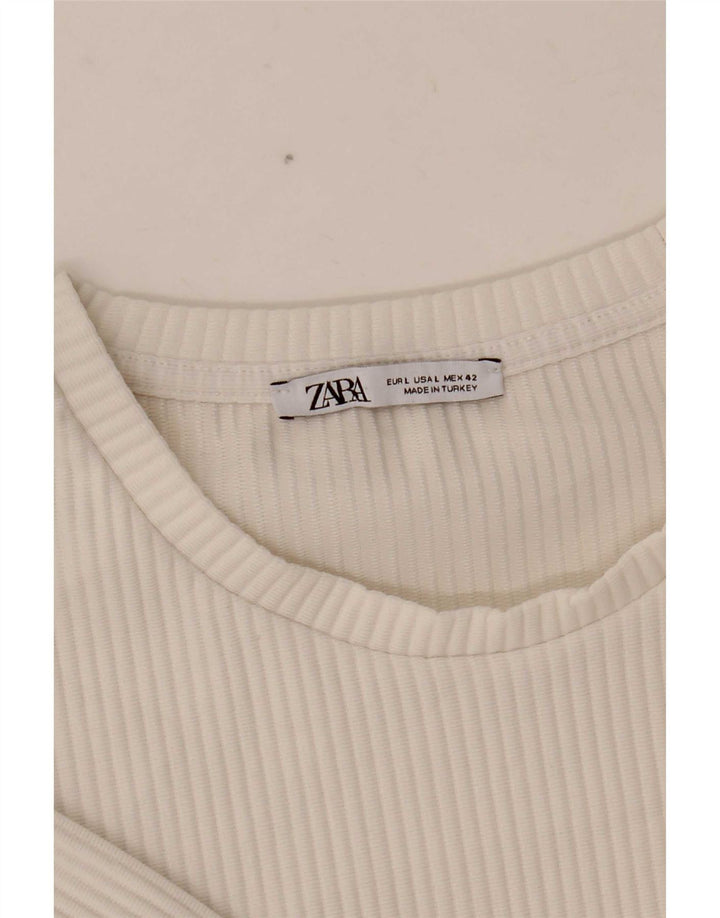 Zara Hombre Camiseta Top Grande Blanco