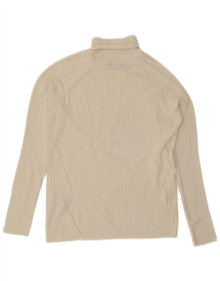 Zara Hombre Jersey De Cuello Vuelto Jersey Grande Viscosa Blanca