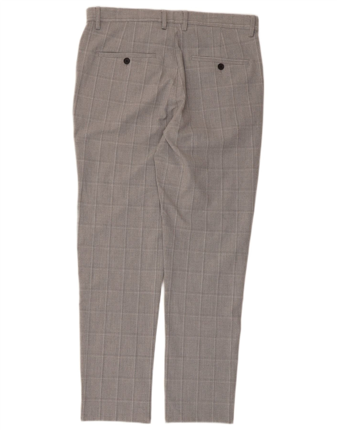 Zara Mens Slim Chino Pantalones EU 40 Medium W31 L28 Grey Check