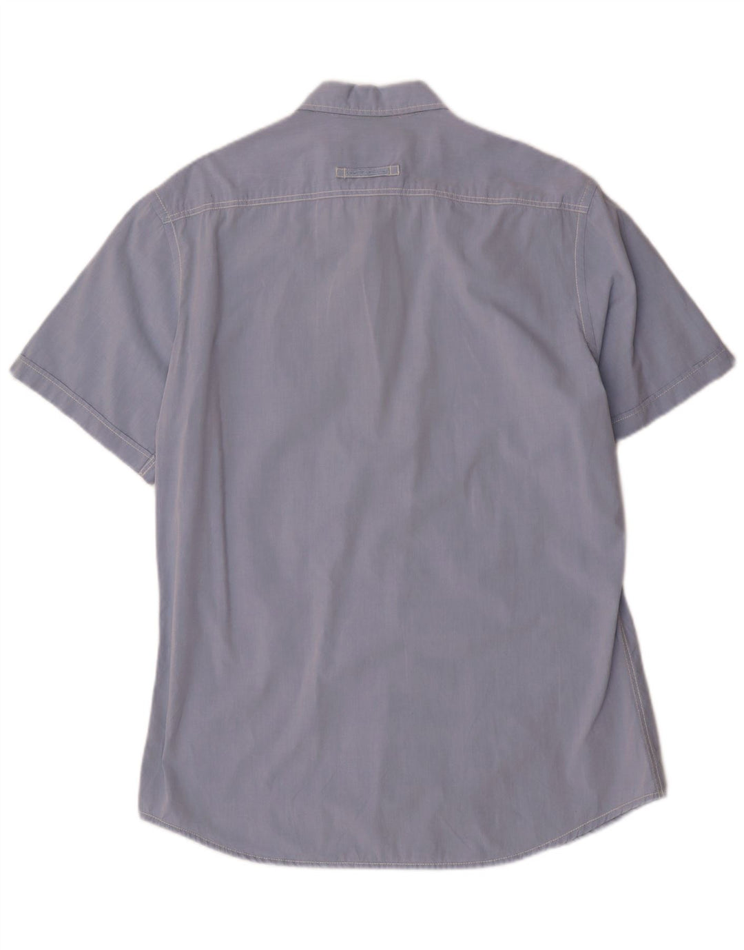 Camel Active - Camisa de manga corta ajustada para hombre, talla grande, color azul