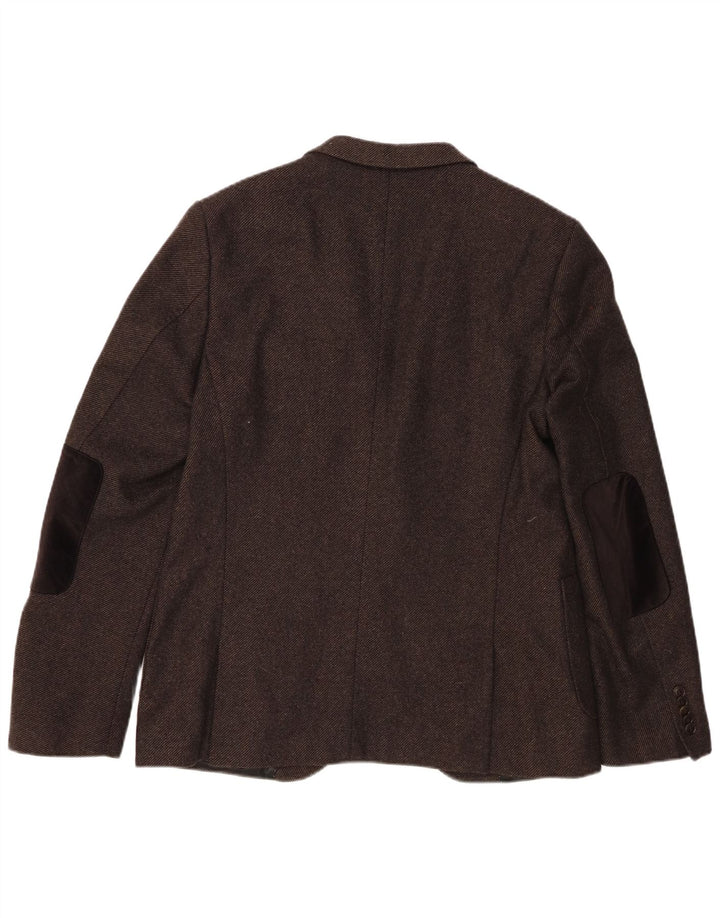 Drykorn Chaqueta tipo blazer de 2 botones para hombre IT 52 XL Lana marrón