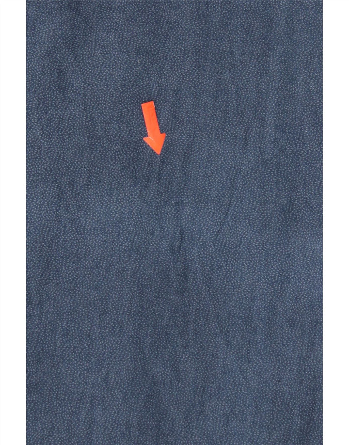 Camisa BOOGIE Milano para hombre de algodón con lunares azul marino grande